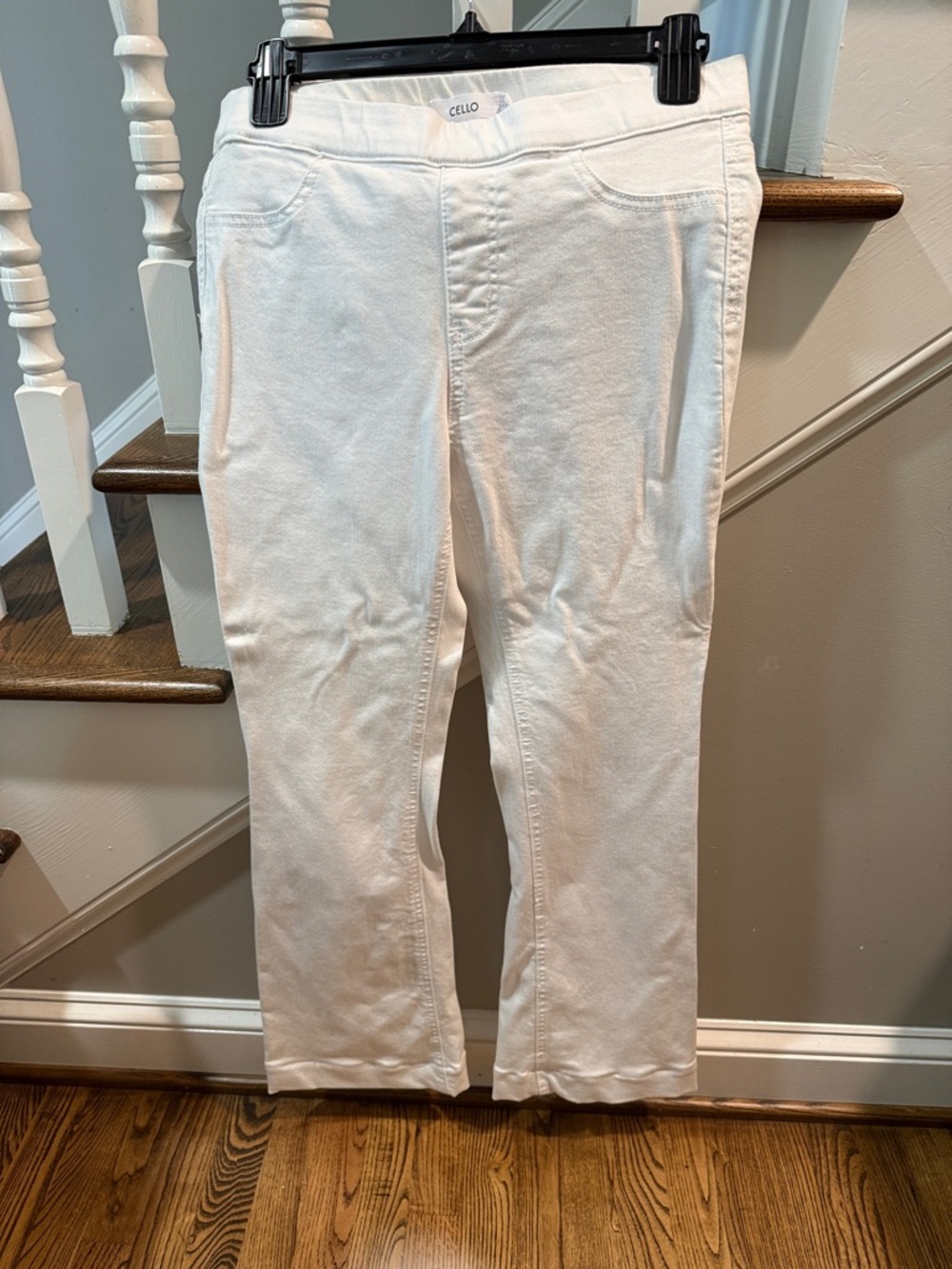Cello White Pull-On flare jeans, stretchy